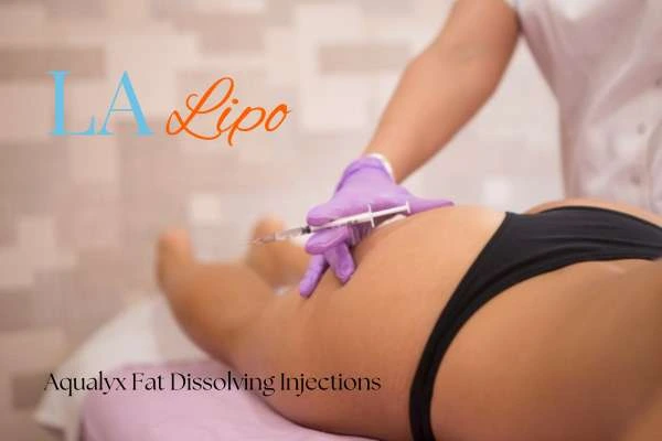 Woman having fat dissolving injections Epping Green on thighs