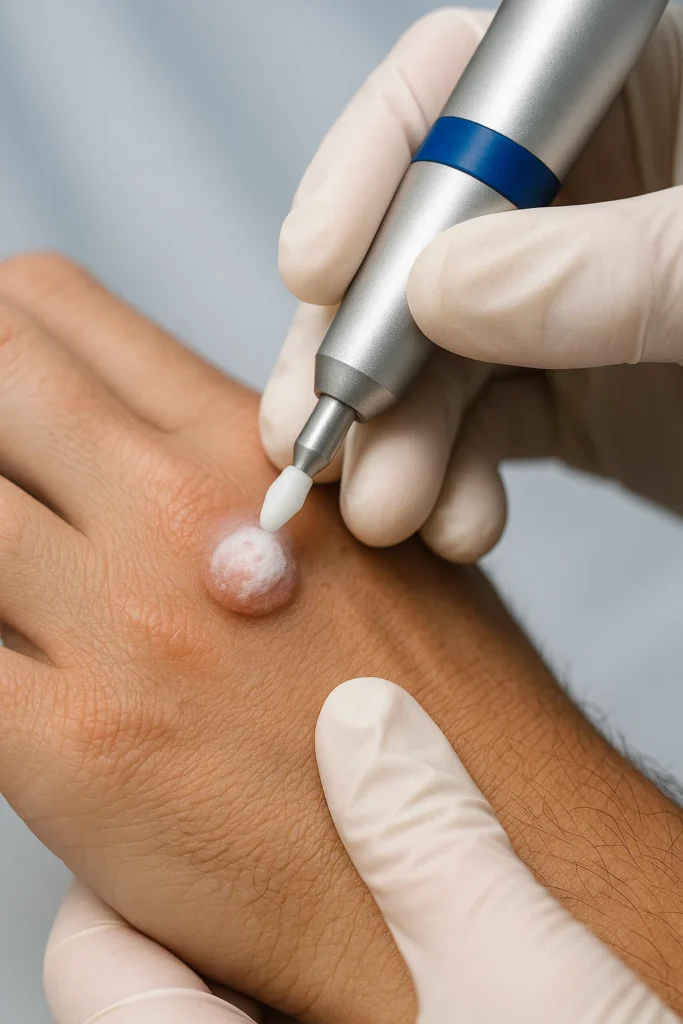 example of wart removal Epping Green using cryopen