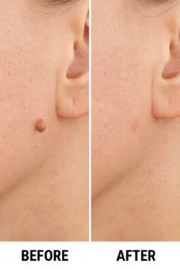 Skin tags removal Epping Green before and after